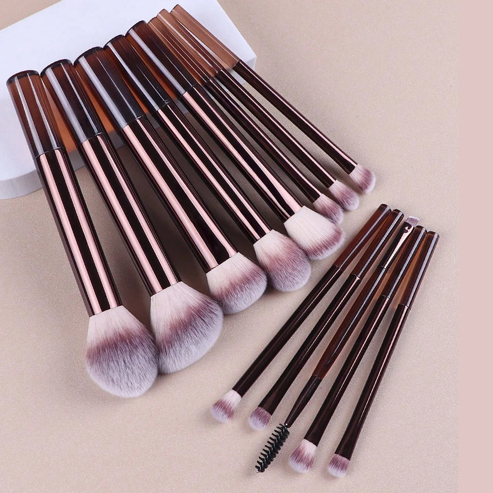 Soft Bristle Kabuki Makeup Brush Set for Face and Eyes