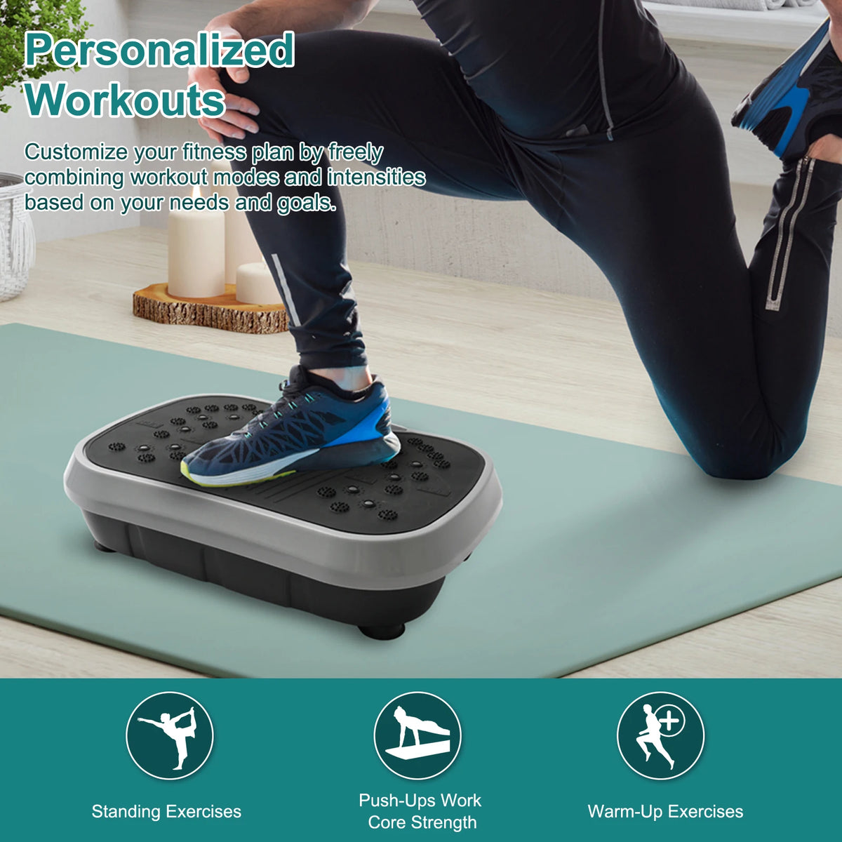 Portable Full Body Vibration Plate Exercise Machine Bluetooth Remote