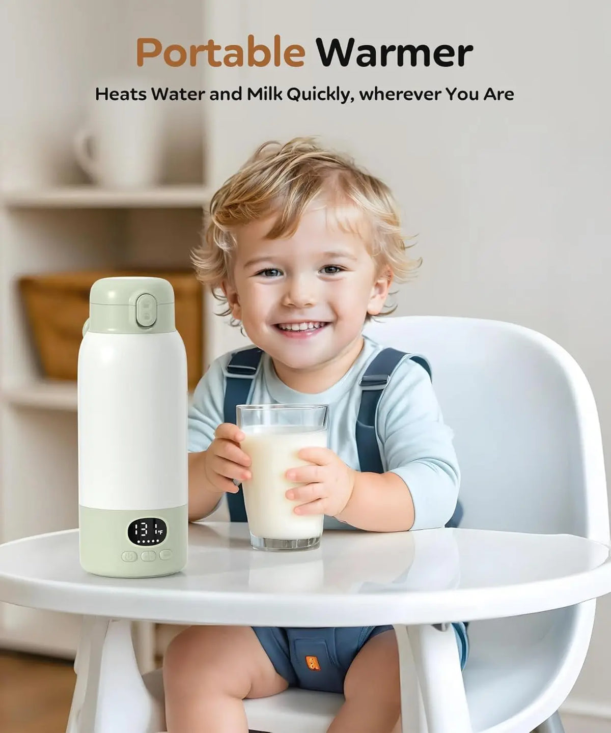 Electric Heated Water Bottle With Digital Temperature Display