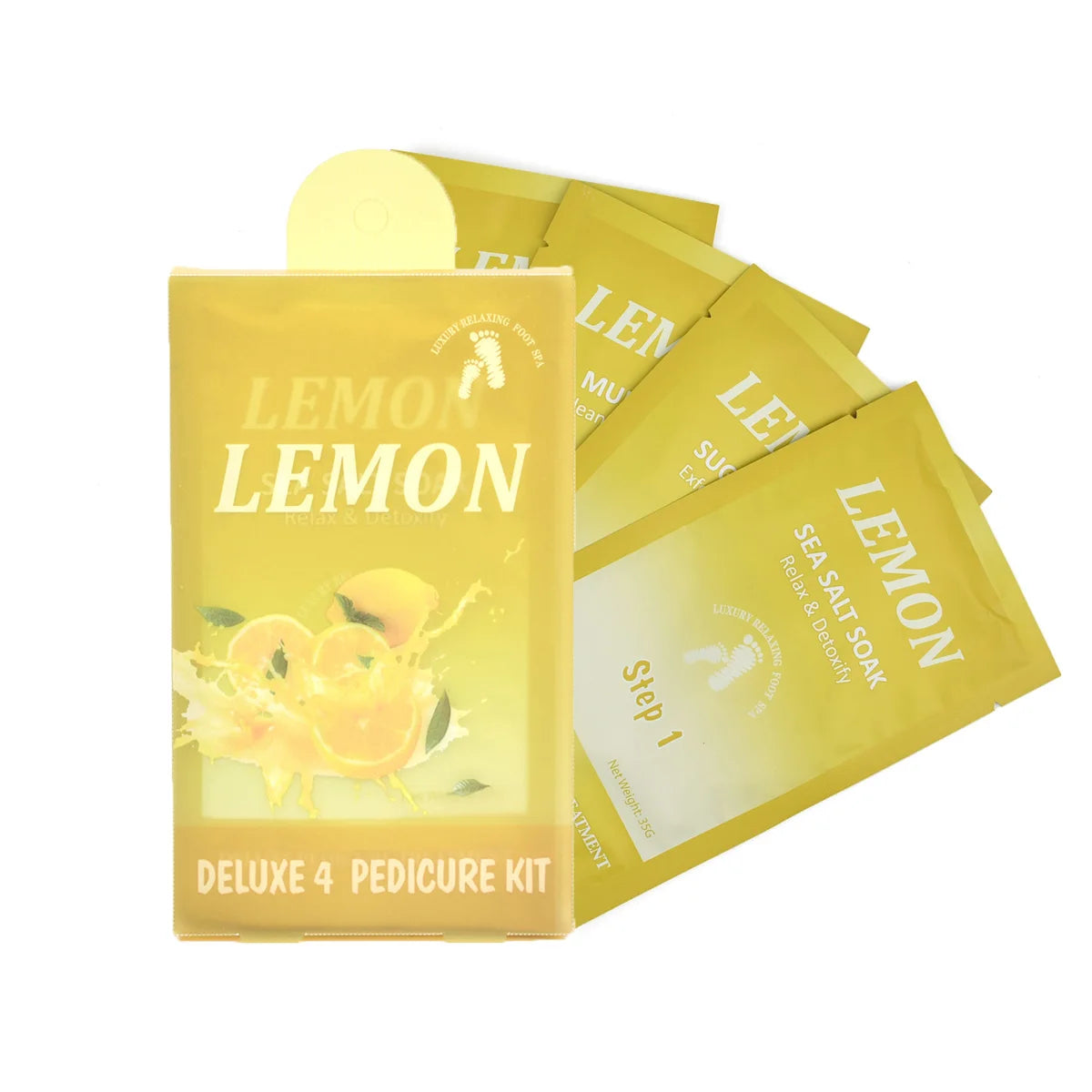 Four Step Spa Pedicure Kit Herbal Foot Scrub Peeling Care