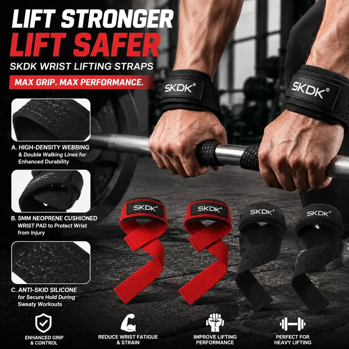 Heavy Duty Wrist Wraps For Weightlifting Strength Training Support