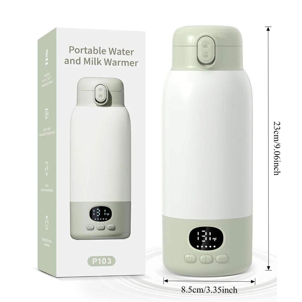 Electric Heated Water Bottle With Digital Temperature Display