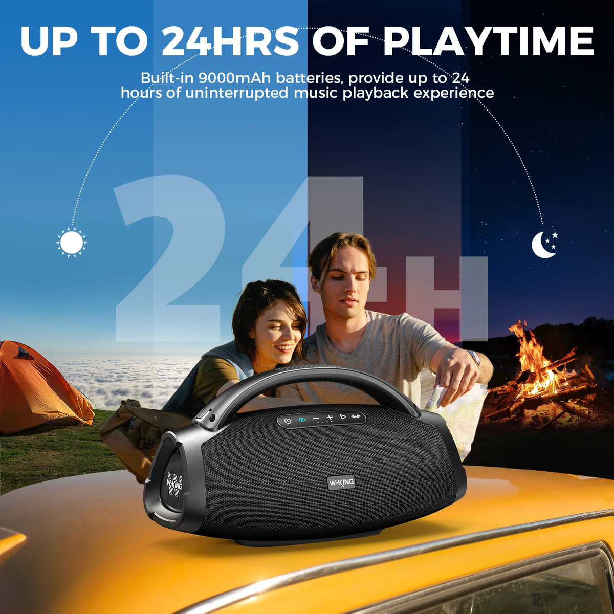 W-King X20 Portable Bluetooth Speaker 200W Waterproof Outdoor Boombox