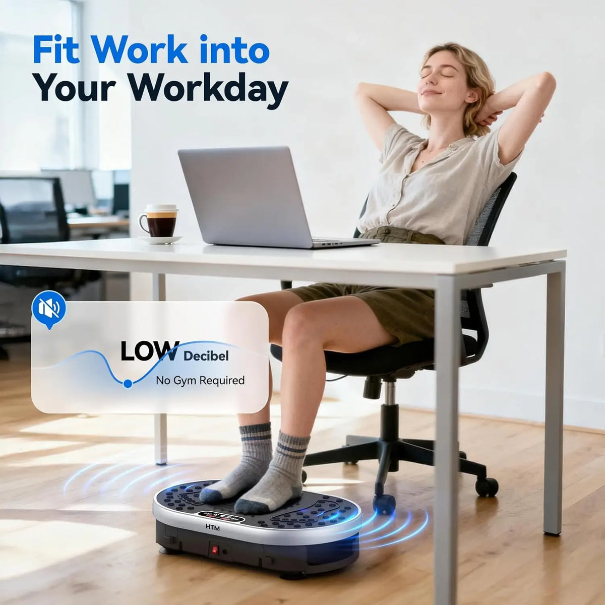HTM Vibration Plate Exercise Machine For Home Fitness Training