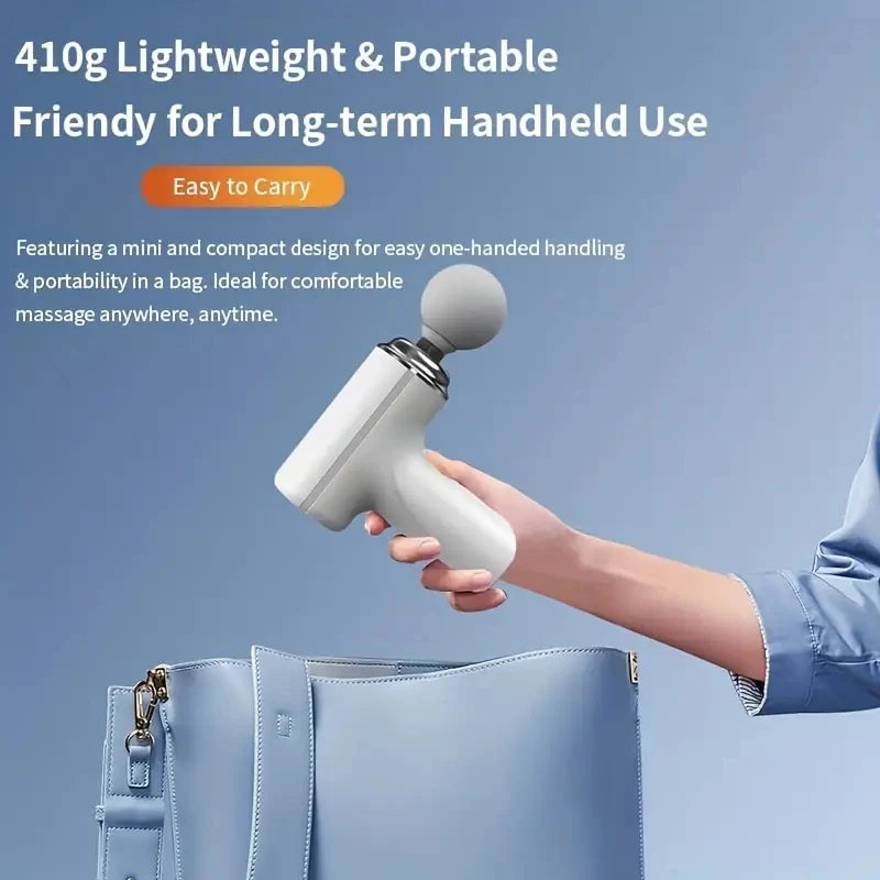 Portable Electric Fascia Massage Gun With Four Heads And Speeds