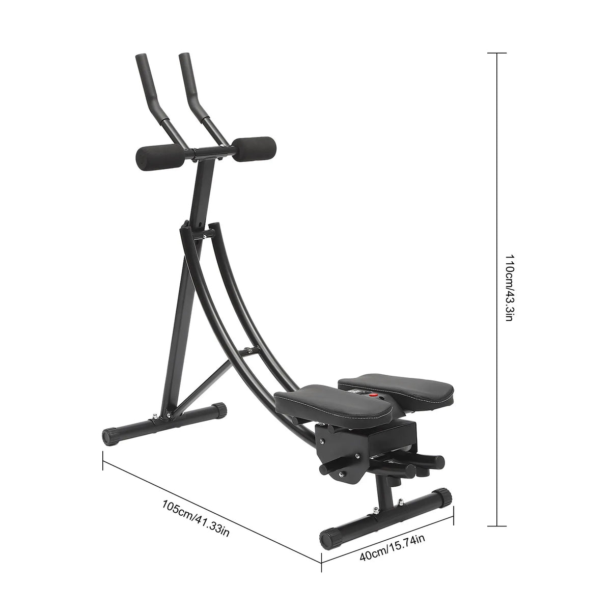 Adjustable Ab Workout Machine With Led Monitor For Core Training