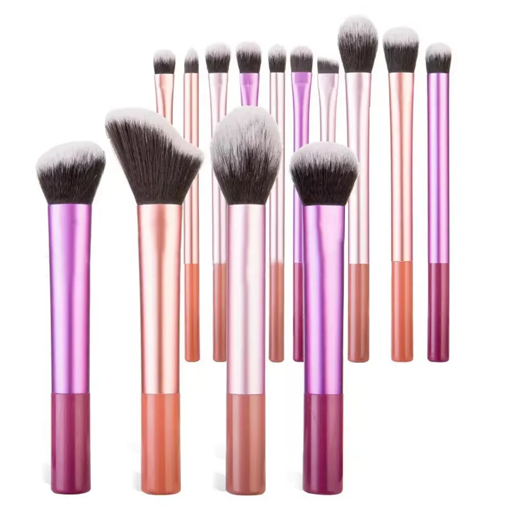 Soft Bristle Kabuki Makeup Brush Set for Face and Eyes