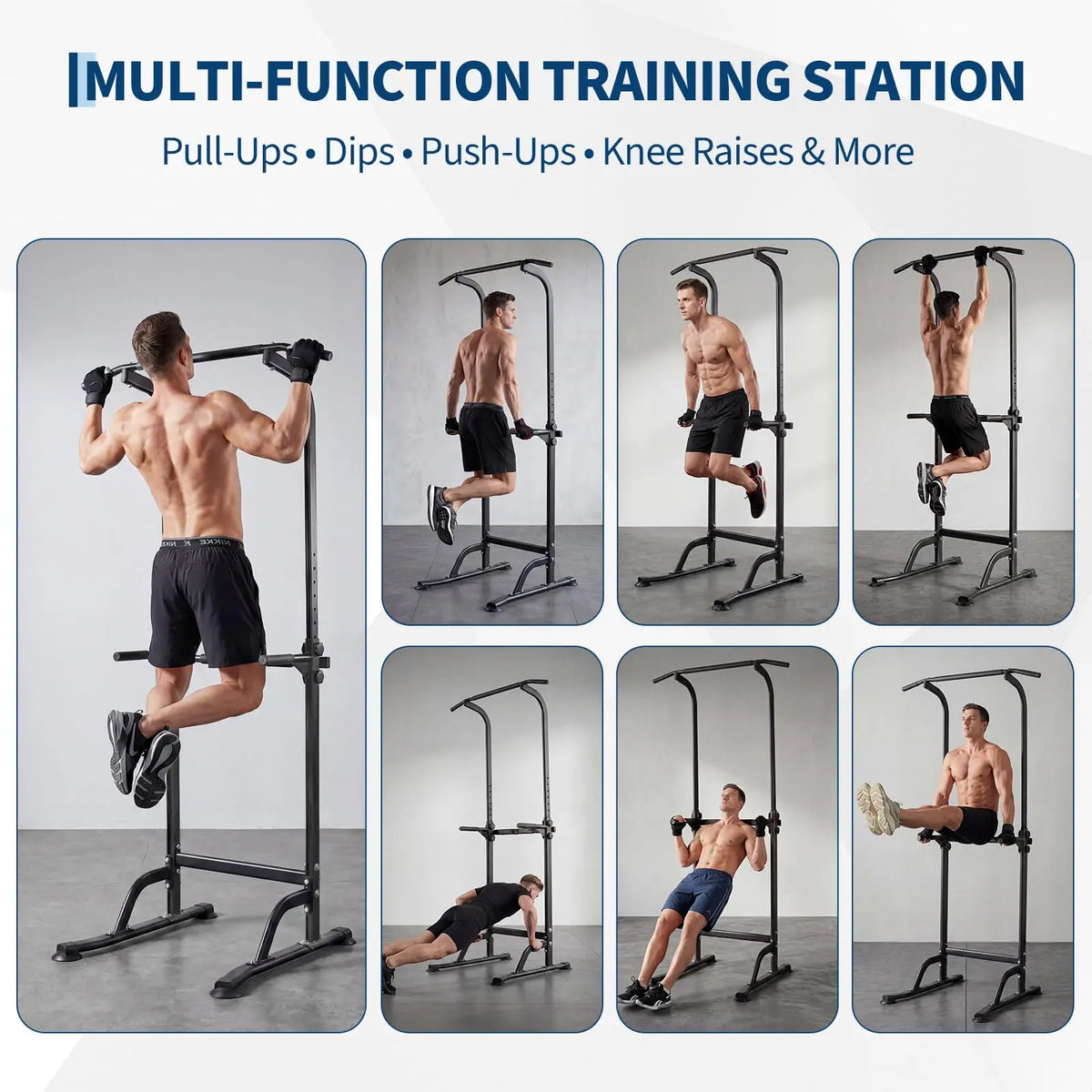 HiMISS Adjustable Power Tower For Pull Ups Dips And Workouts