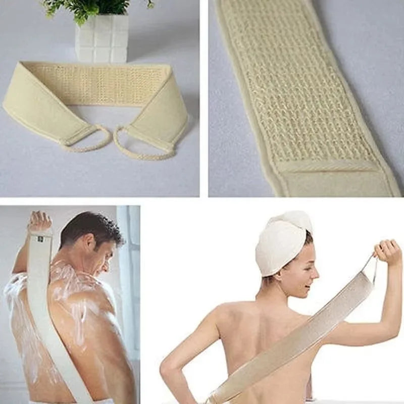 Soft Cotton Hemp Exfoliating Loofah Spa Shower Massage Glove