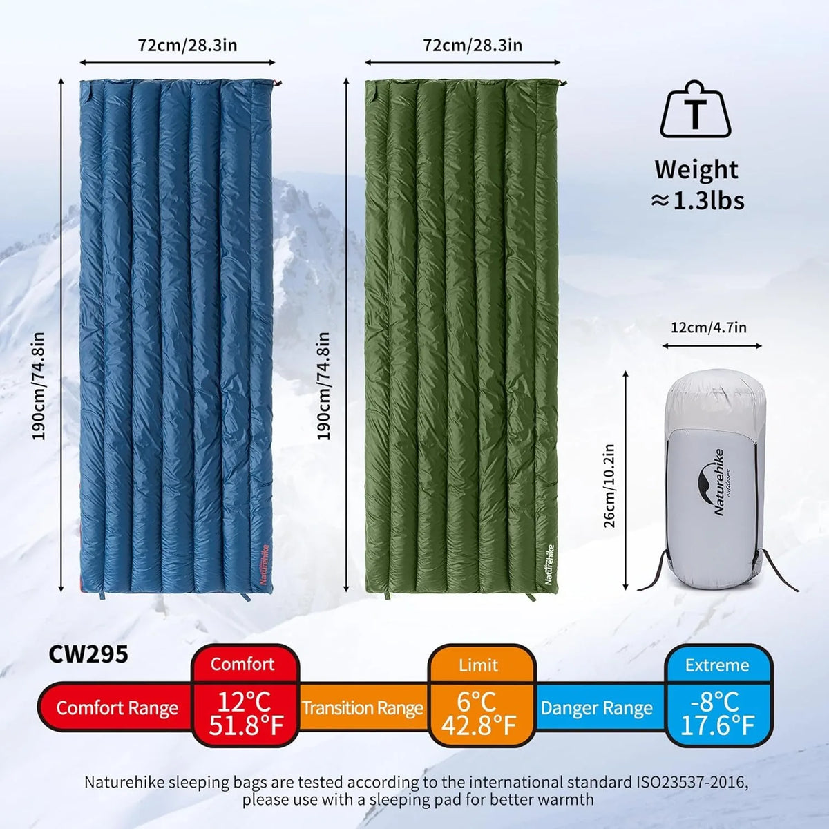 Naturehike Ultralight Duck Down Double Camping Sleeping Bag
