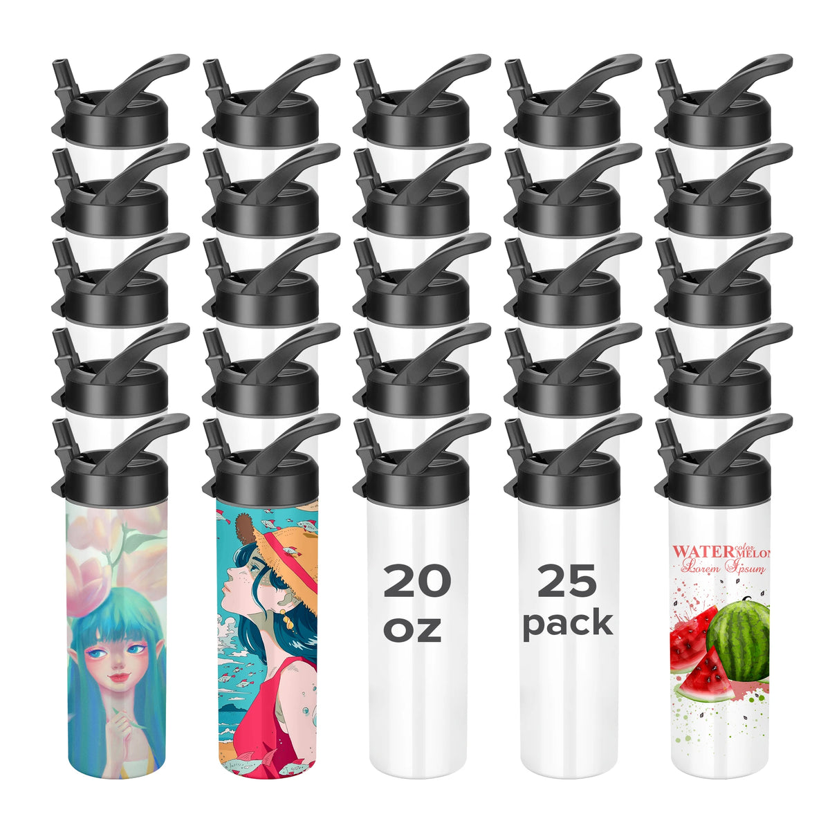 Fastsub Sublimation Tumblers Stainless Steel Vacuum Travel Water Bottle