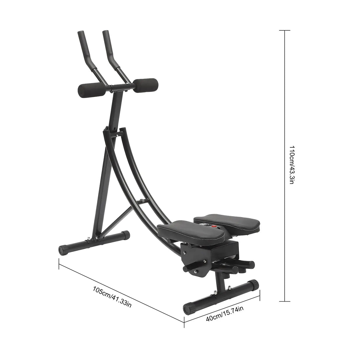 Adjustable Ab Workout Machine With Led Monitor For Core Training