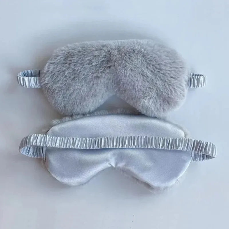Soft Cloud Plush Eye Mask Light Blocking Sleep Aid Blindfold
