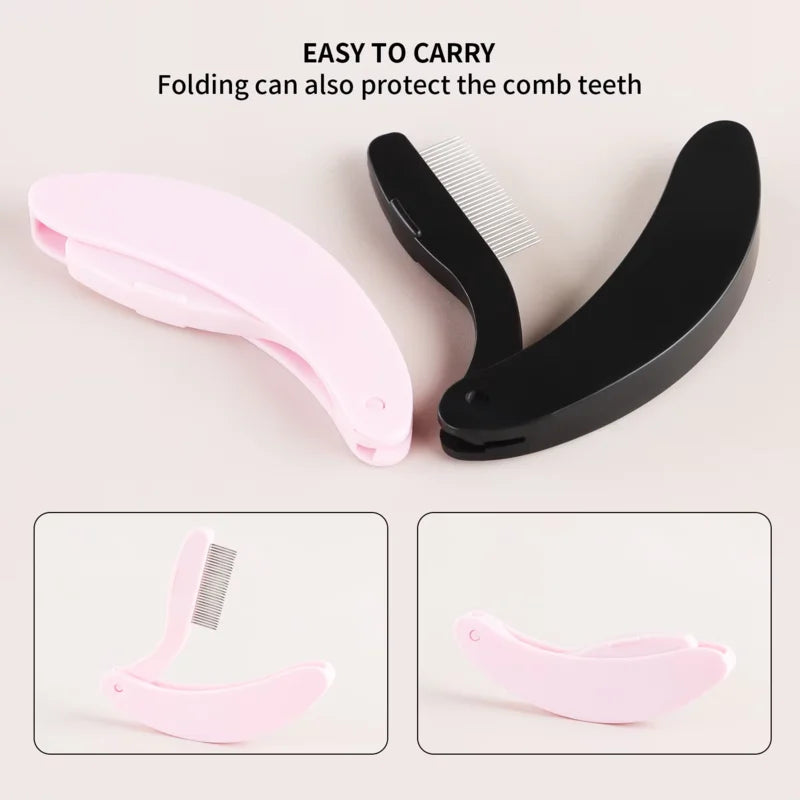 Folding Spike Lash Comb For Eyelash Extension Separation And Grooming