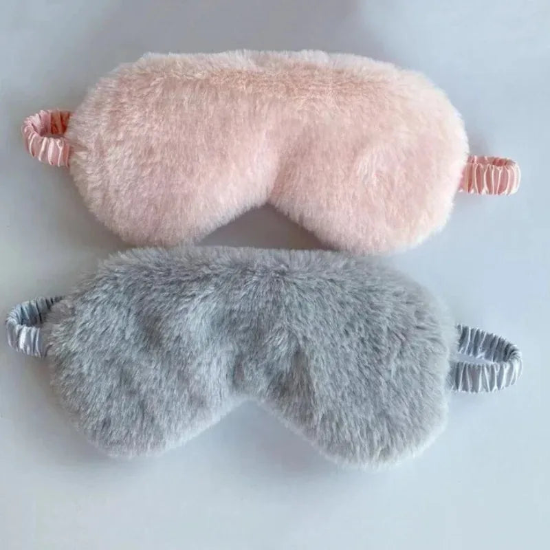 Soft Cloud Plush Eye Mask Light Blocking Sleep Aid Blindfold