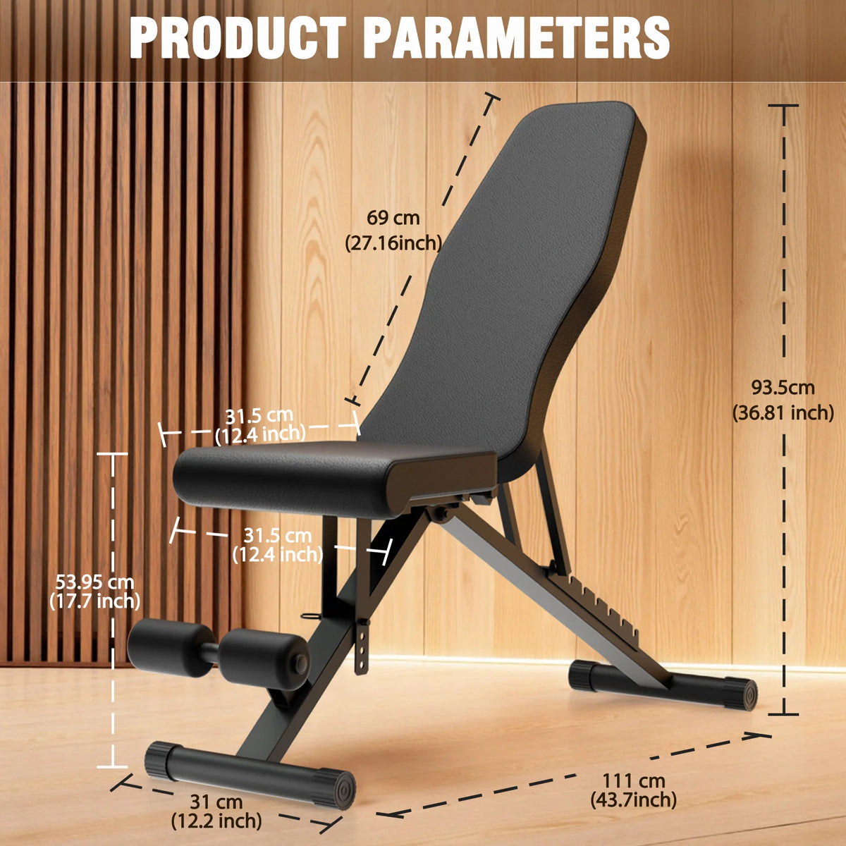 Adjustable Foldable Weight Bench For Multifunctional Strength Training