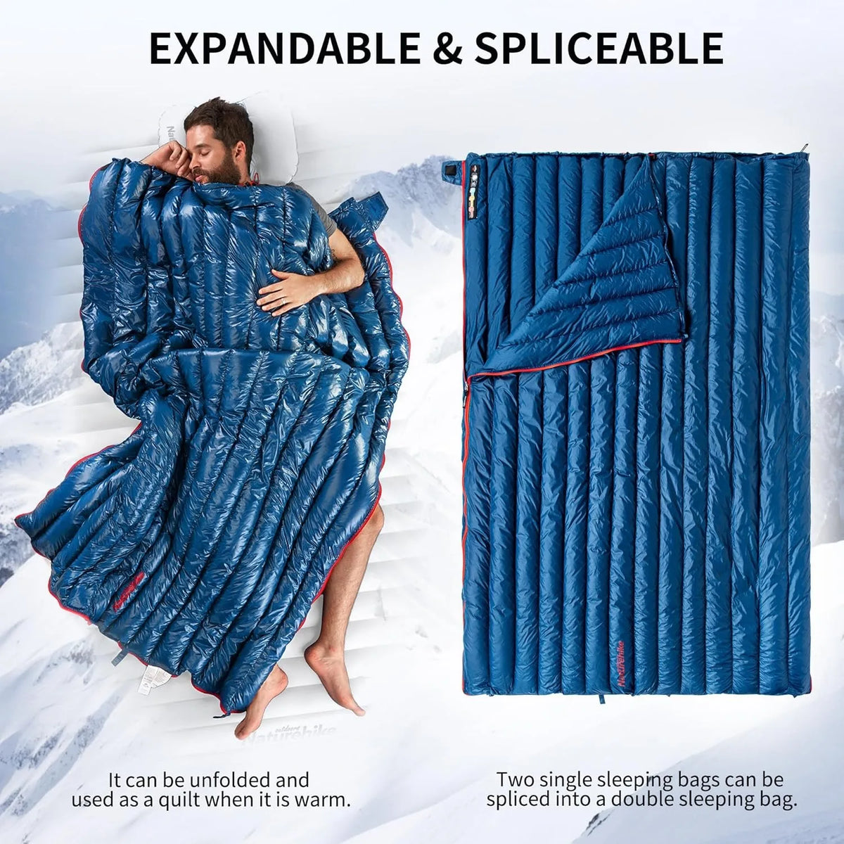 Naturehike Ultralight Duck Down Double Camping Sleeping Bag