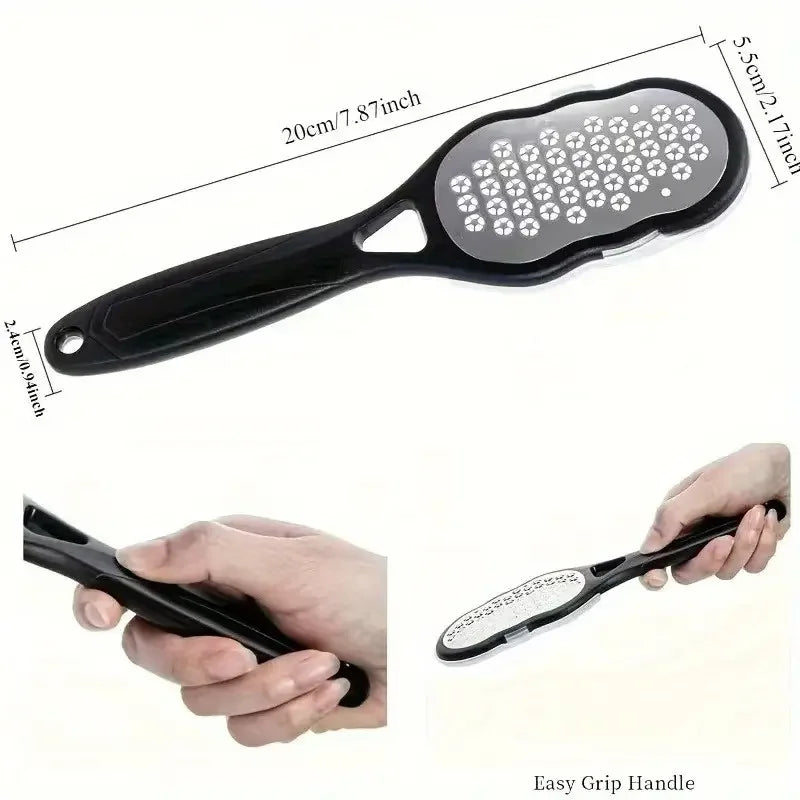 Stainless Steel Foot File With Ergonomic Coarse And Fine Grit