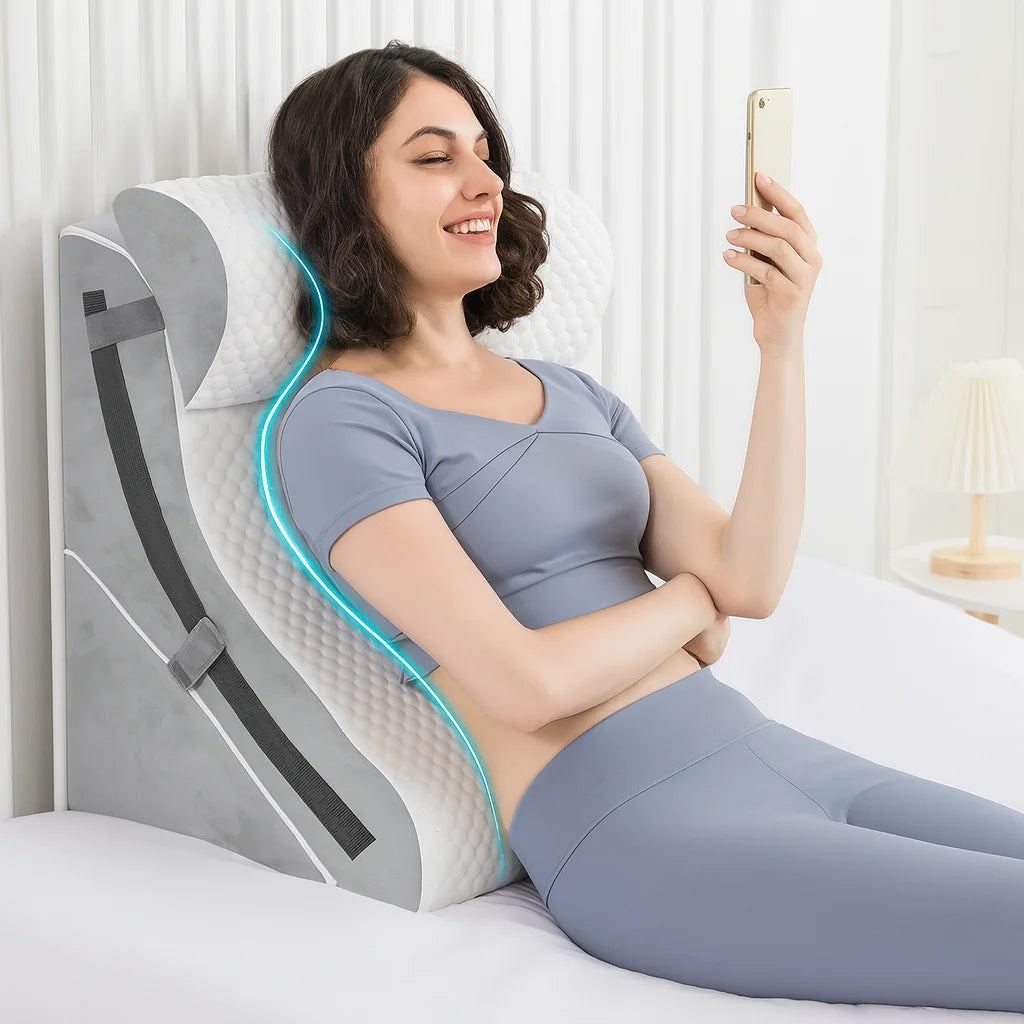 Adjustable Folding Wedge Pillow For Sleeping, Snoring And Back Pain
