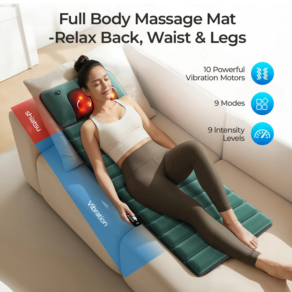 HOMEMASSA Full Body Vibration Massage Mat For Muscle Relaxation