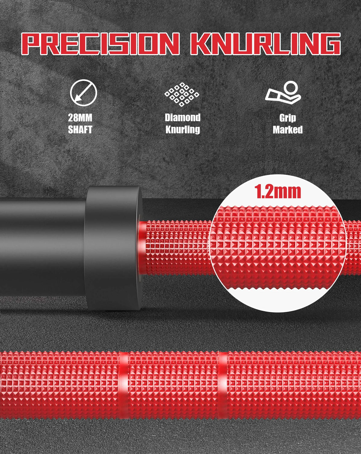 HiMISS Straight Olympic Barbell For Strength Training And Weightlifting