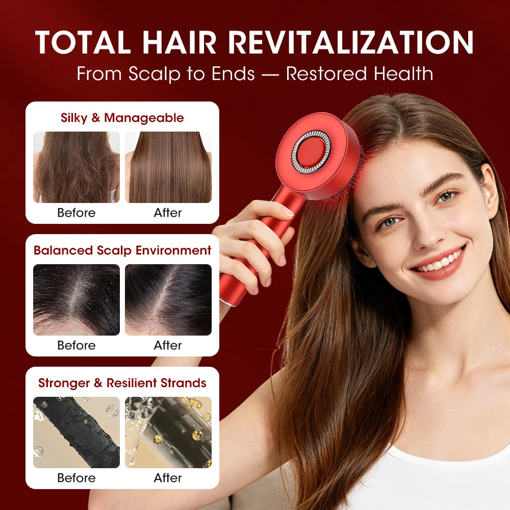 Hailicare Electric Red Light Scalp Massager Featuring Roller Balls