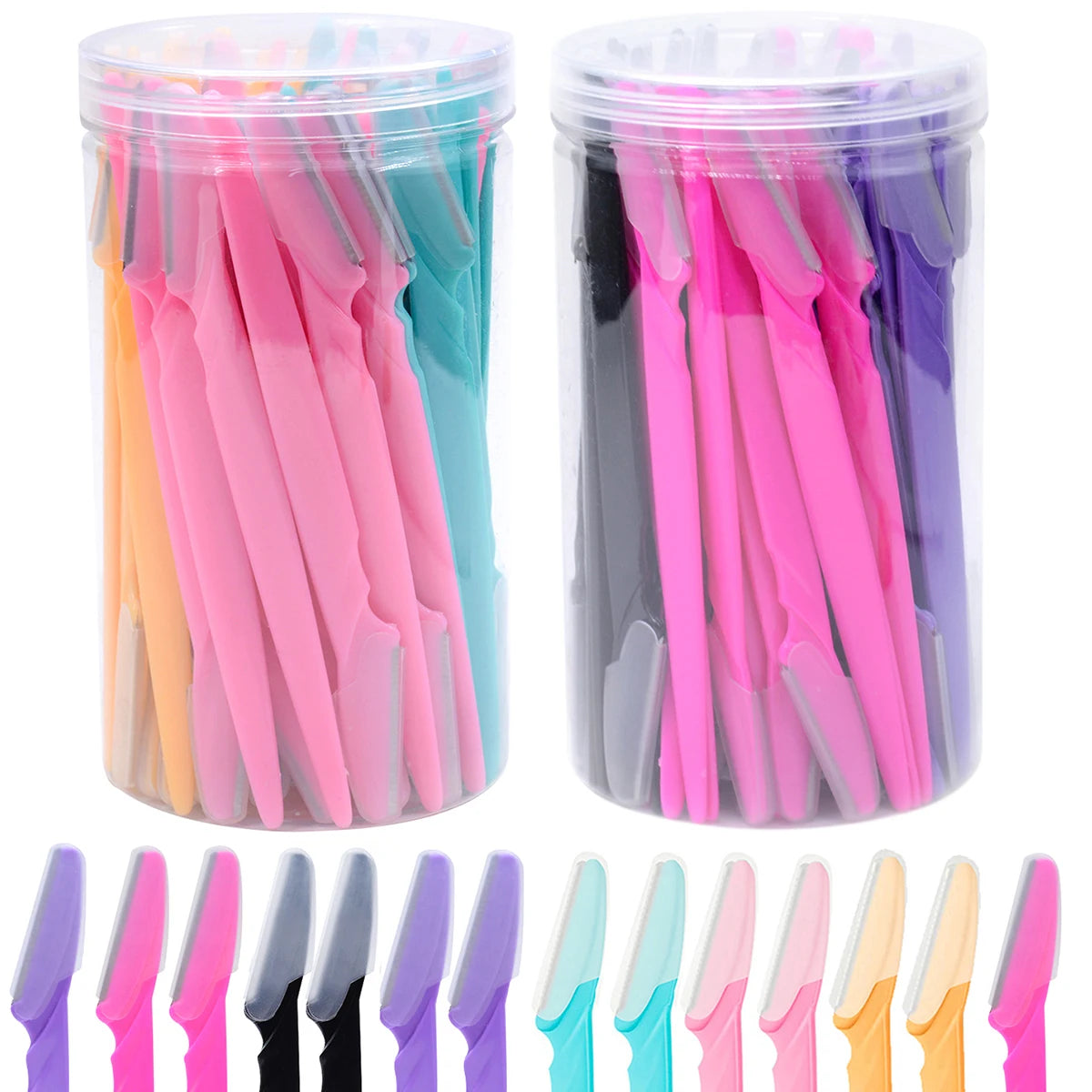 Precision Eyebrow Razors With Safety Covers For Facial Dermaplaning