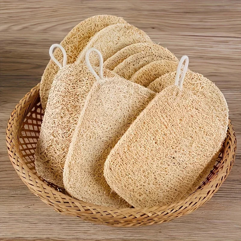 Natural Loofah Sponges For Gentle Body And Kitchen Cleaning
