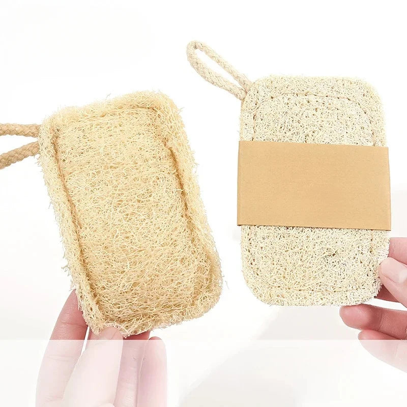 Natural Loofah Sponges For Gentle Body And Kitchen Cleaning
