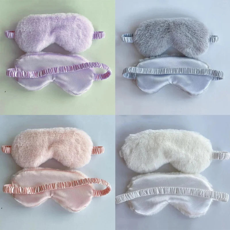 Soft Cloud Plush Eye Mask Light Blocking Sleep Aid Blindfold