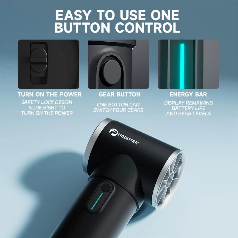 Booster Turbo Car Blower Provides Four Speeds For Fast Drying