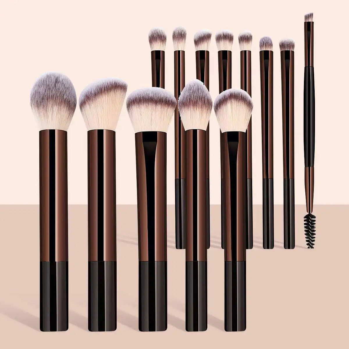 Soft Bristle Kabuki Makeup Brush Set for Face and Eyes