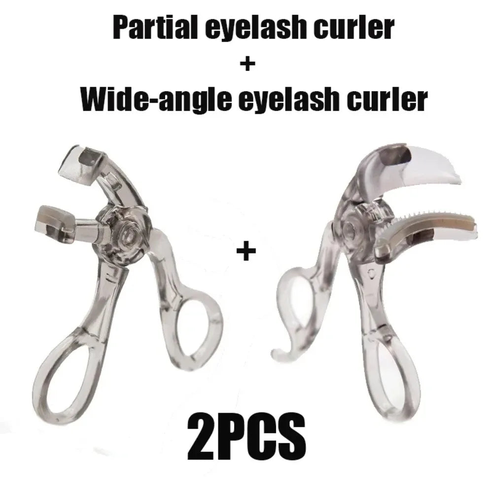 Dual Clip Eyelash Curler With Comb For Natural Waterproof Curls
