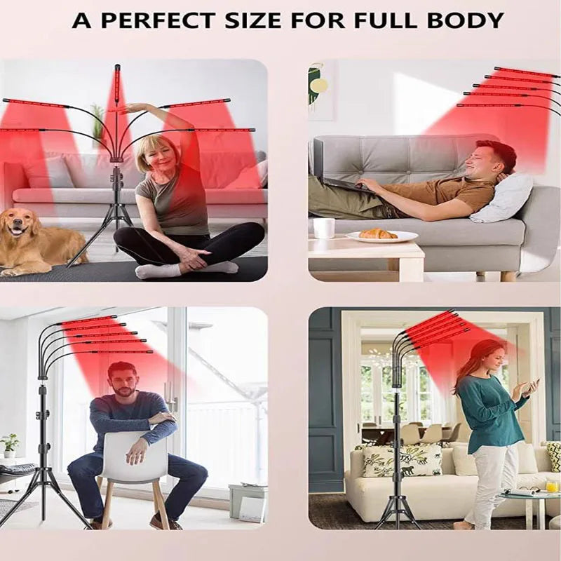Red Light Therapy Floor Lamp With Timer And Dimming Function