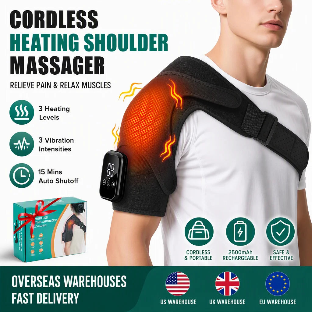 Pastsky Rechargeable Heated Shoulder Massager With Touchscreen