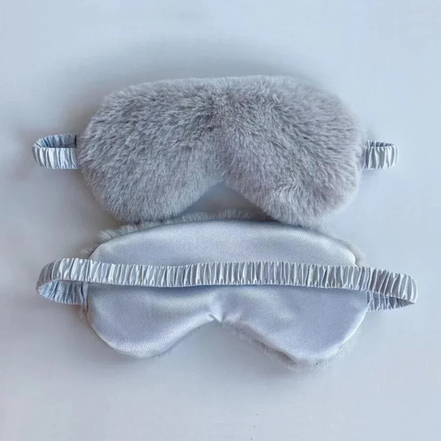 Soft Cloud Plush Eye Mask Light Blocking Sleep Aid Blindfold