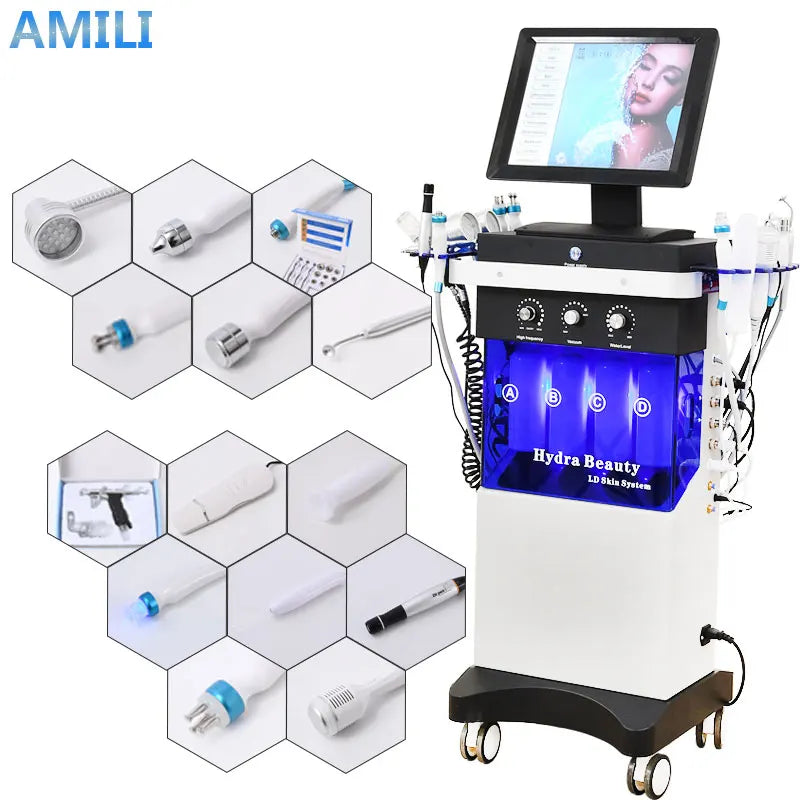 Amilibeauty 14 In 1 Hydro Facial Machine For Skin Rejuvenation