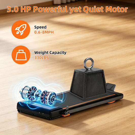 Foldable Home Treadmill With Manual Incline And Quiet Operation
