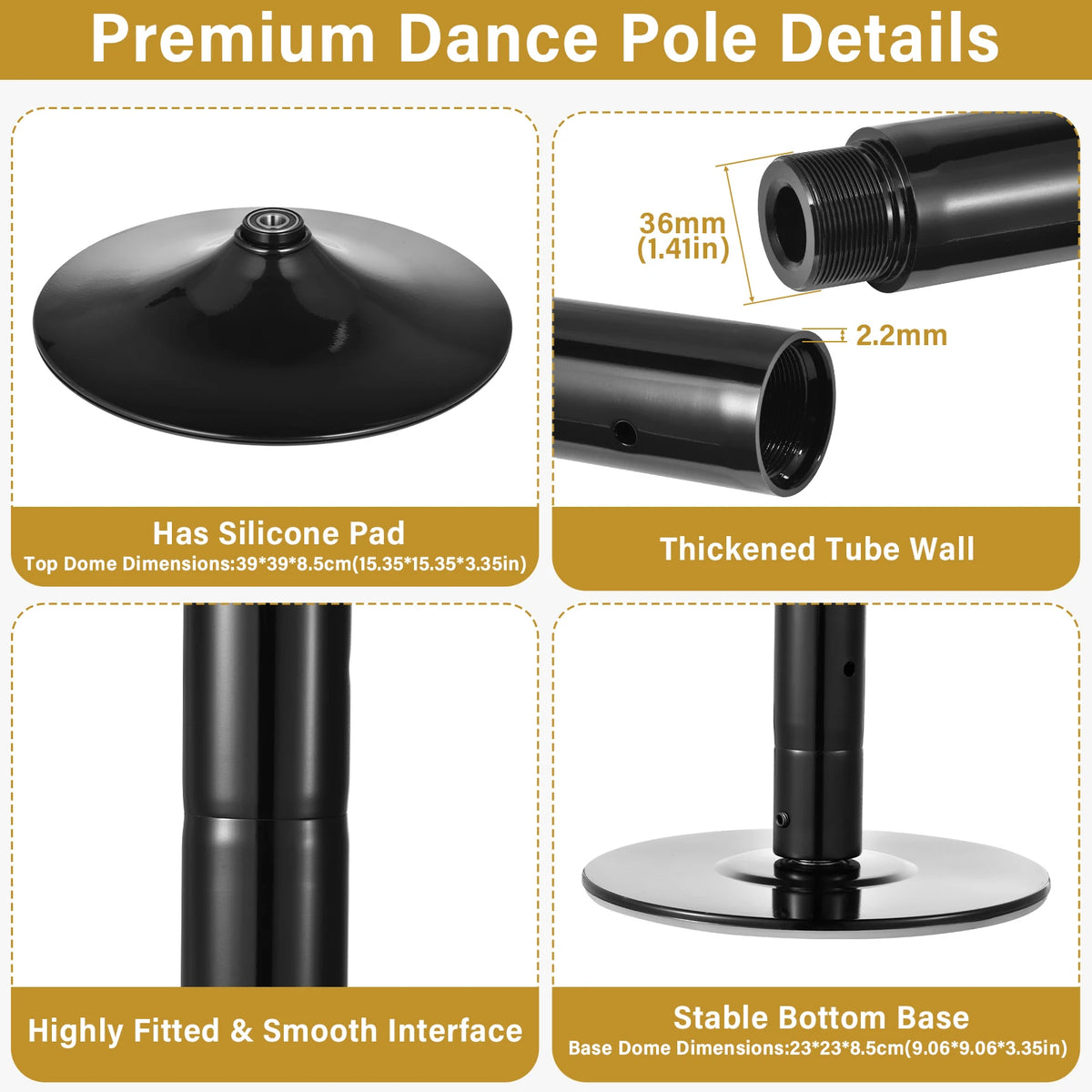 Portable Removable Dance Pole for Home Fitness Training