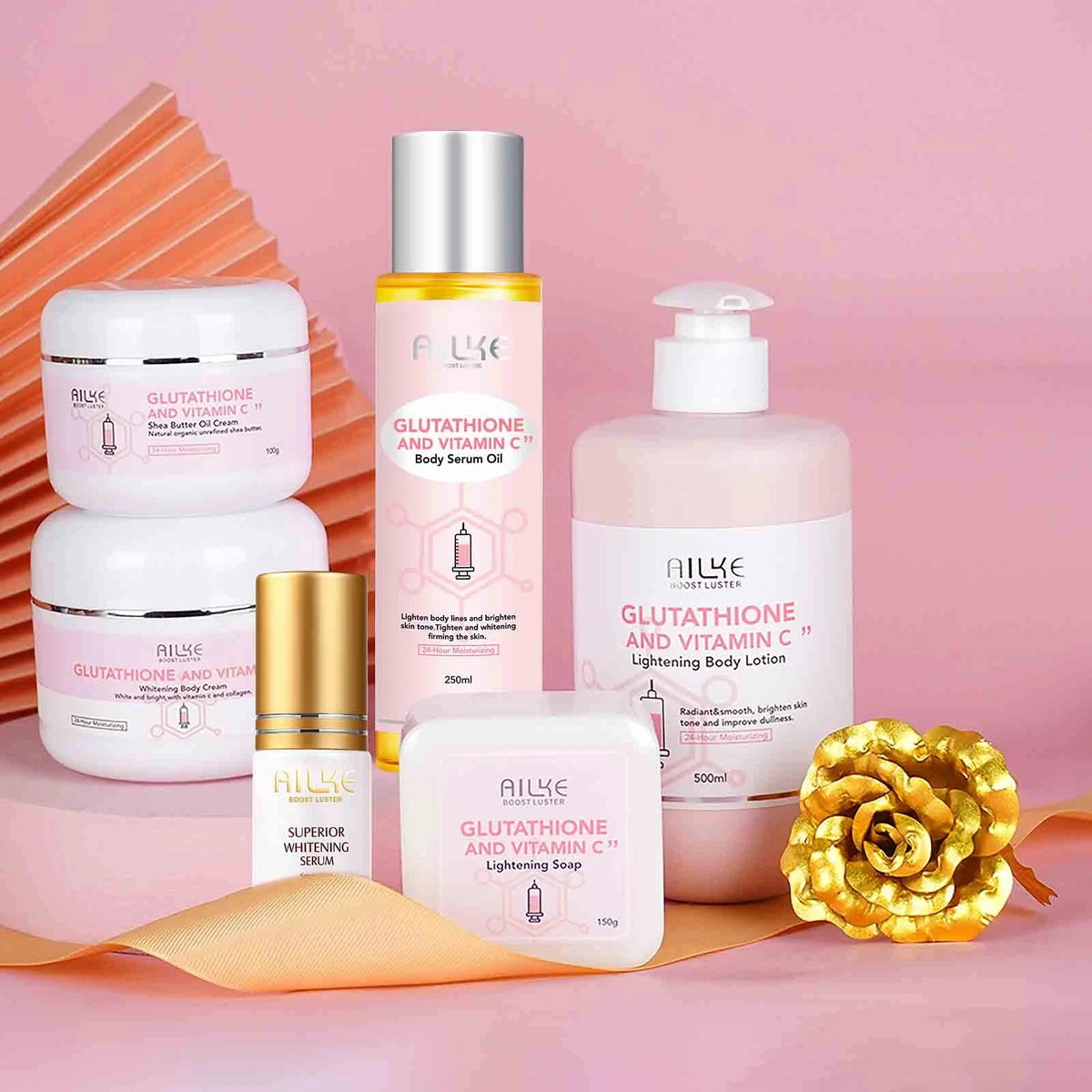Ailke Glutathione Vitamin C Whitening And Moisturizing Skincare Kit