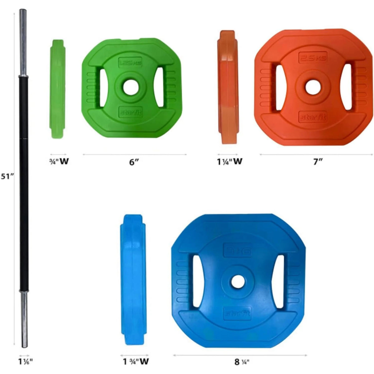 TWISTER CK Adjustable Barbell Weight Set For Strength Training