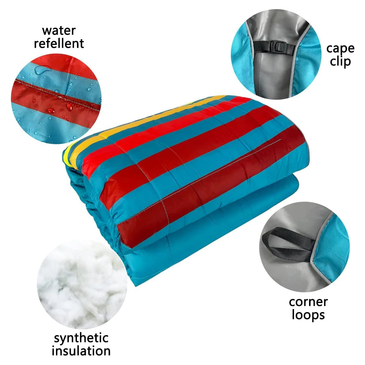 Portable Fluffy Waterproof Warm Outdoor Camping Blanket Storage Bag Hiking