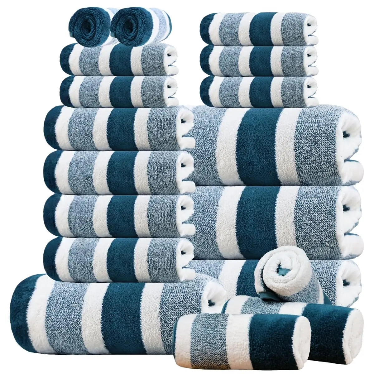 Super Absorbent Plush Bath Towels Set For Bathroom Comfort