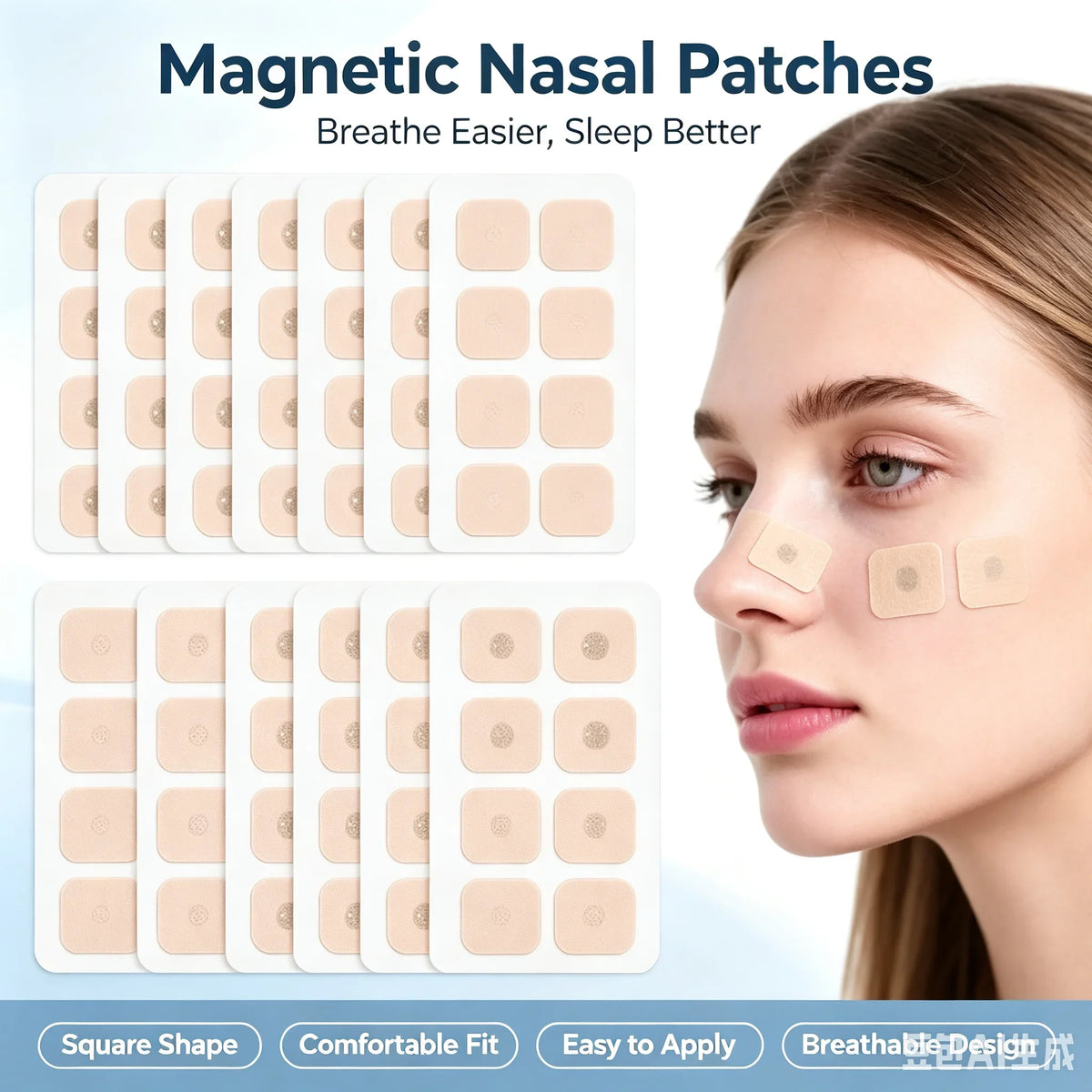 Cotton Anti Snoring Nasal Strips For Peaceful Sleep Aid