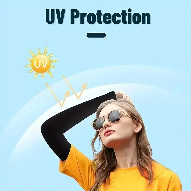 Cooling Ice Silk Arm Sleeves For Summer Sun Protection