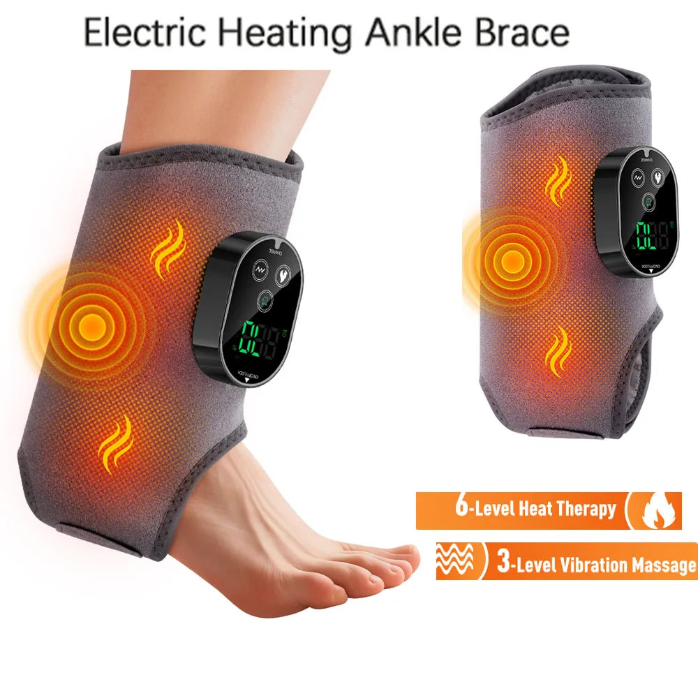 Hailicare Rechargeable Electric Heating Ankle Brace Massager For Feet