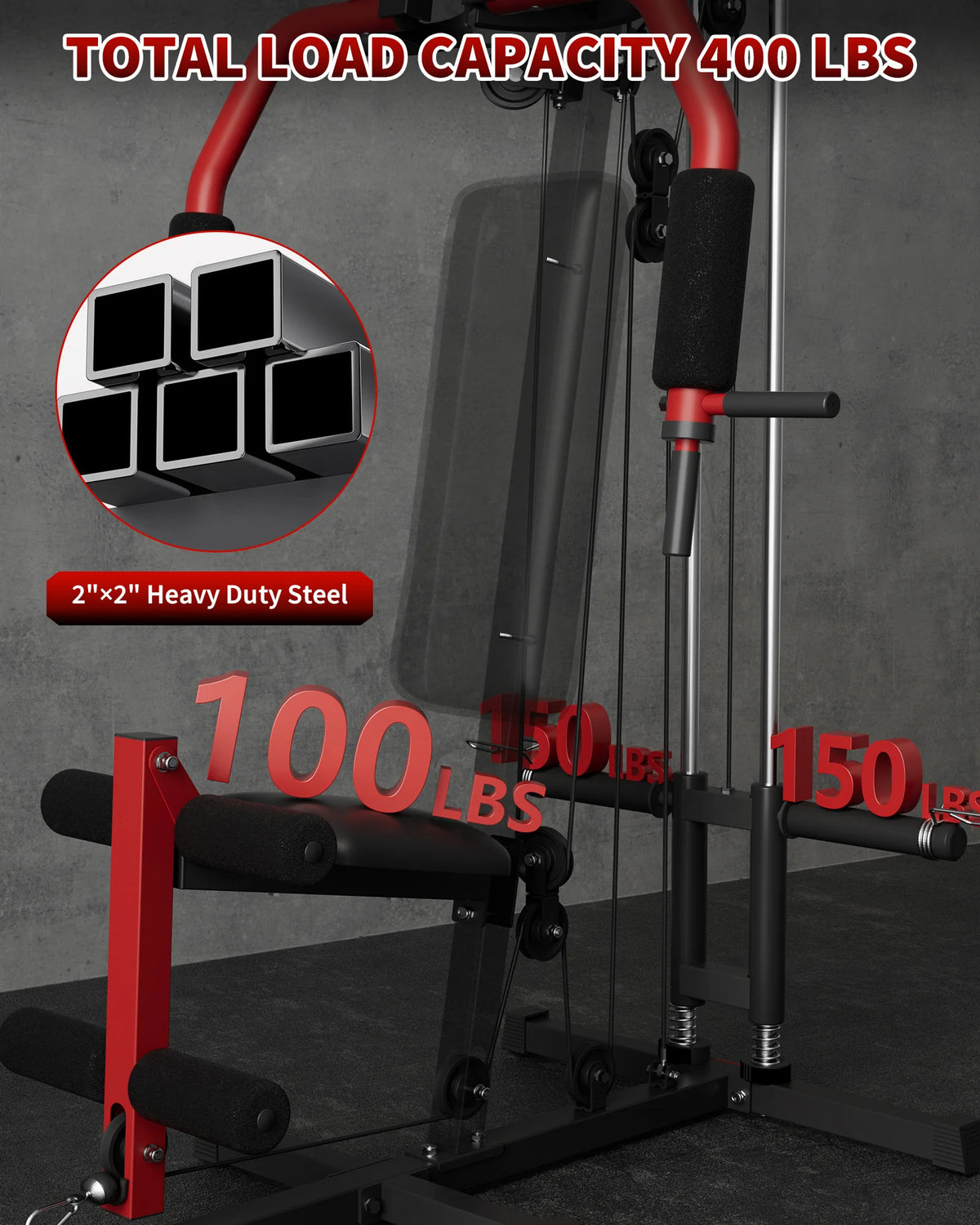 HiMiss Multifunctional Home Gym For Full Body Strength Training Exercises