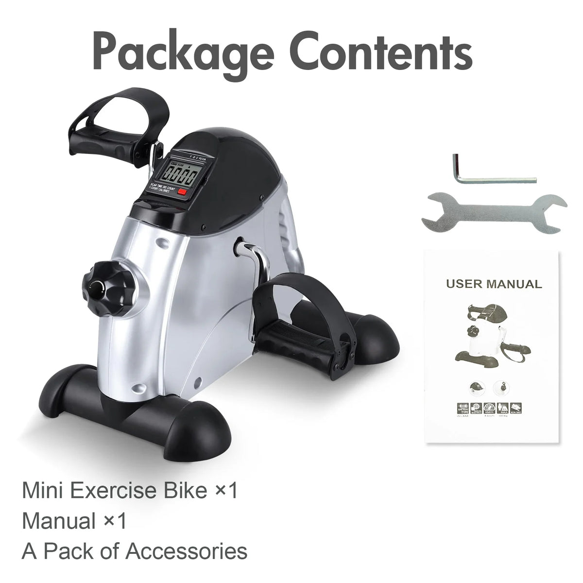Indoor Mini Pedal Stepper Exercise Bike With Digital Display