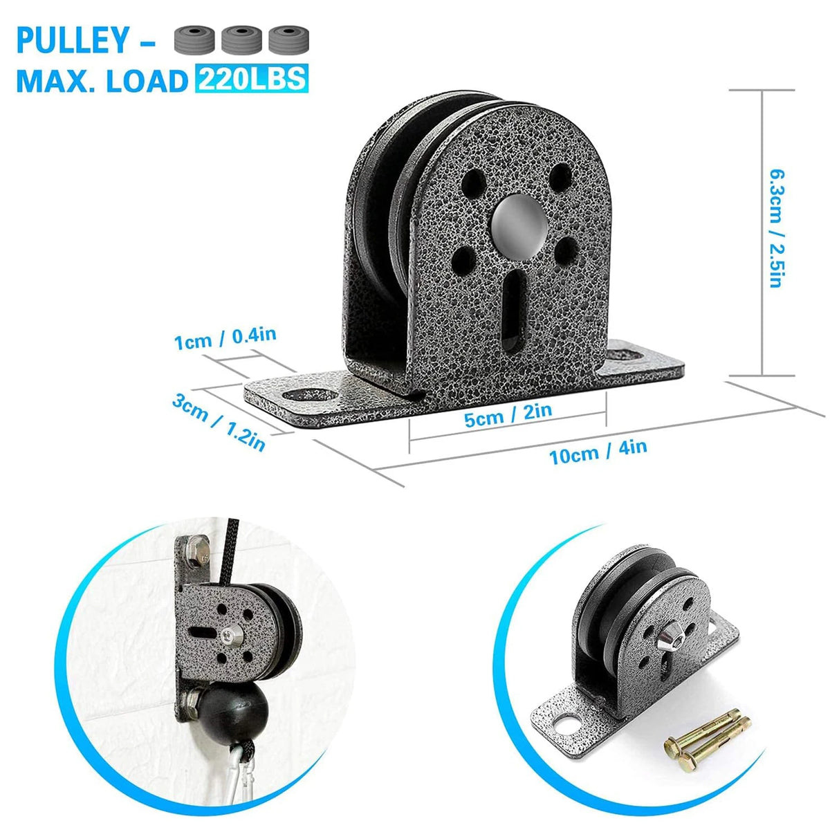 Marsafit Wall Mounted Cable Pulley System Home Gym Strength Training