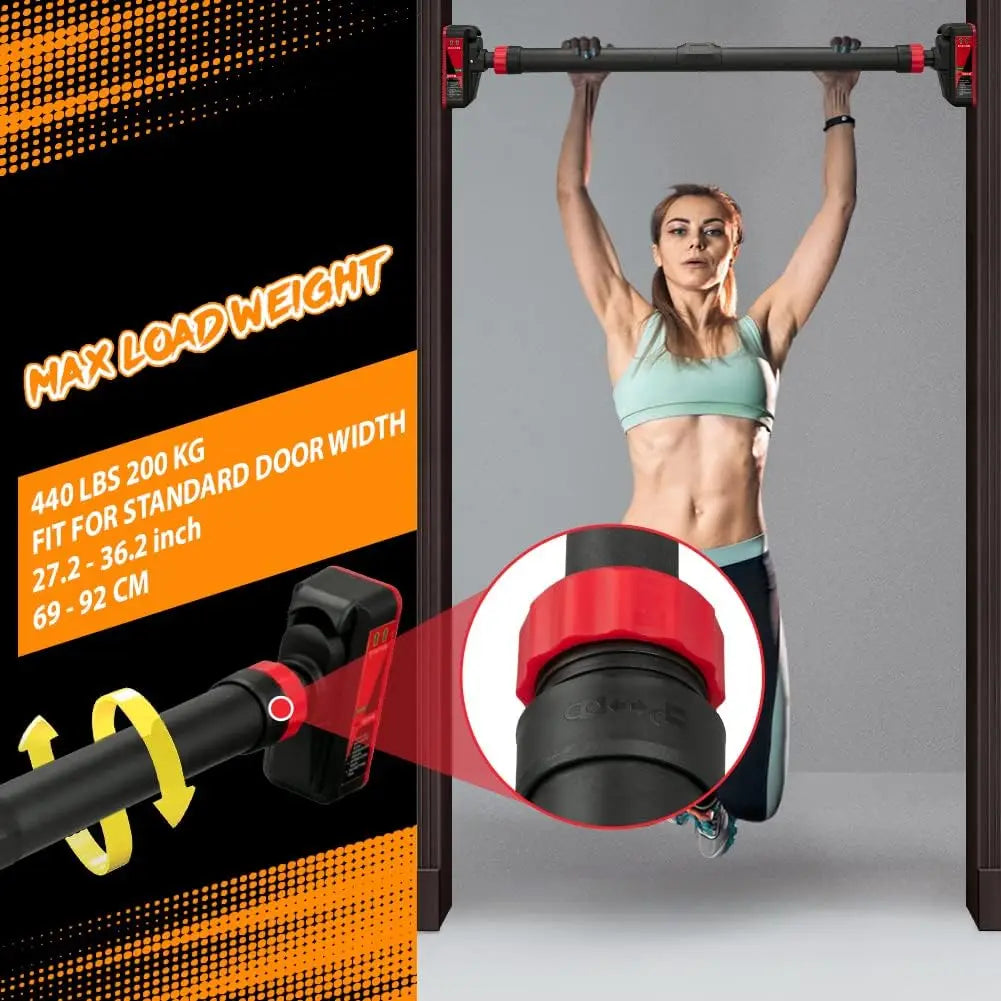 HiMISS Adjustable Doorway Pull Up Bar For Home Strength Training